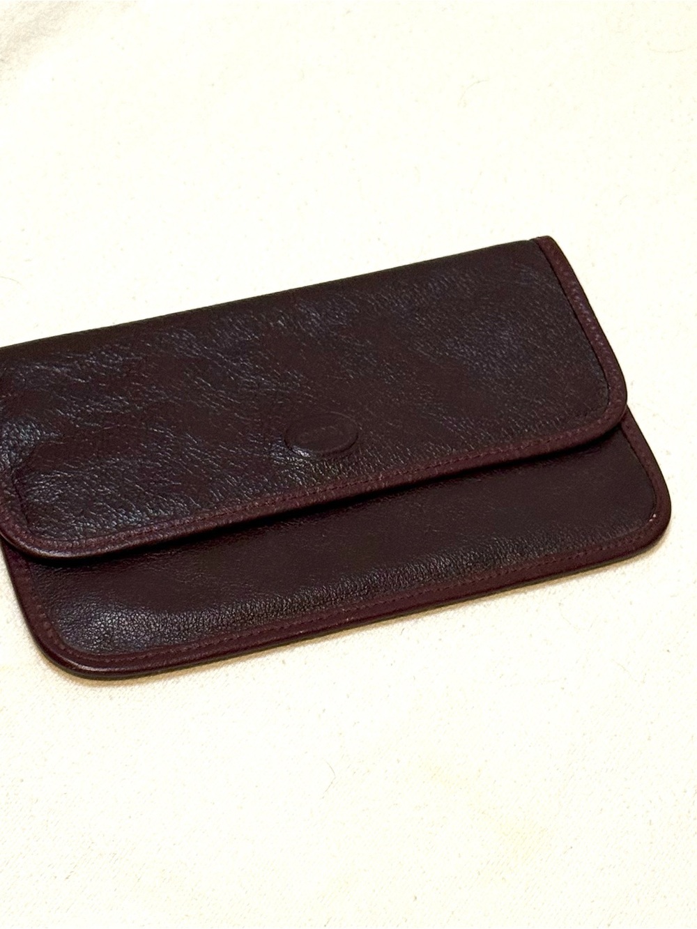 mundi Leather Flap Wallet - Dark Brown